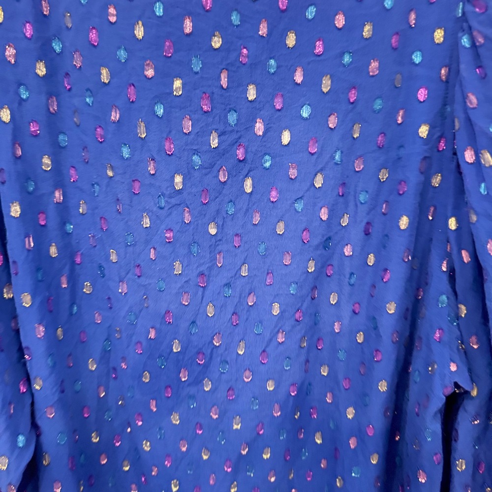 Lilly Pulitzer Silk Maisel Mini Dress Bishop Sleeve Party Cocktail Blue Size Sm4 - Picture 4 of 11